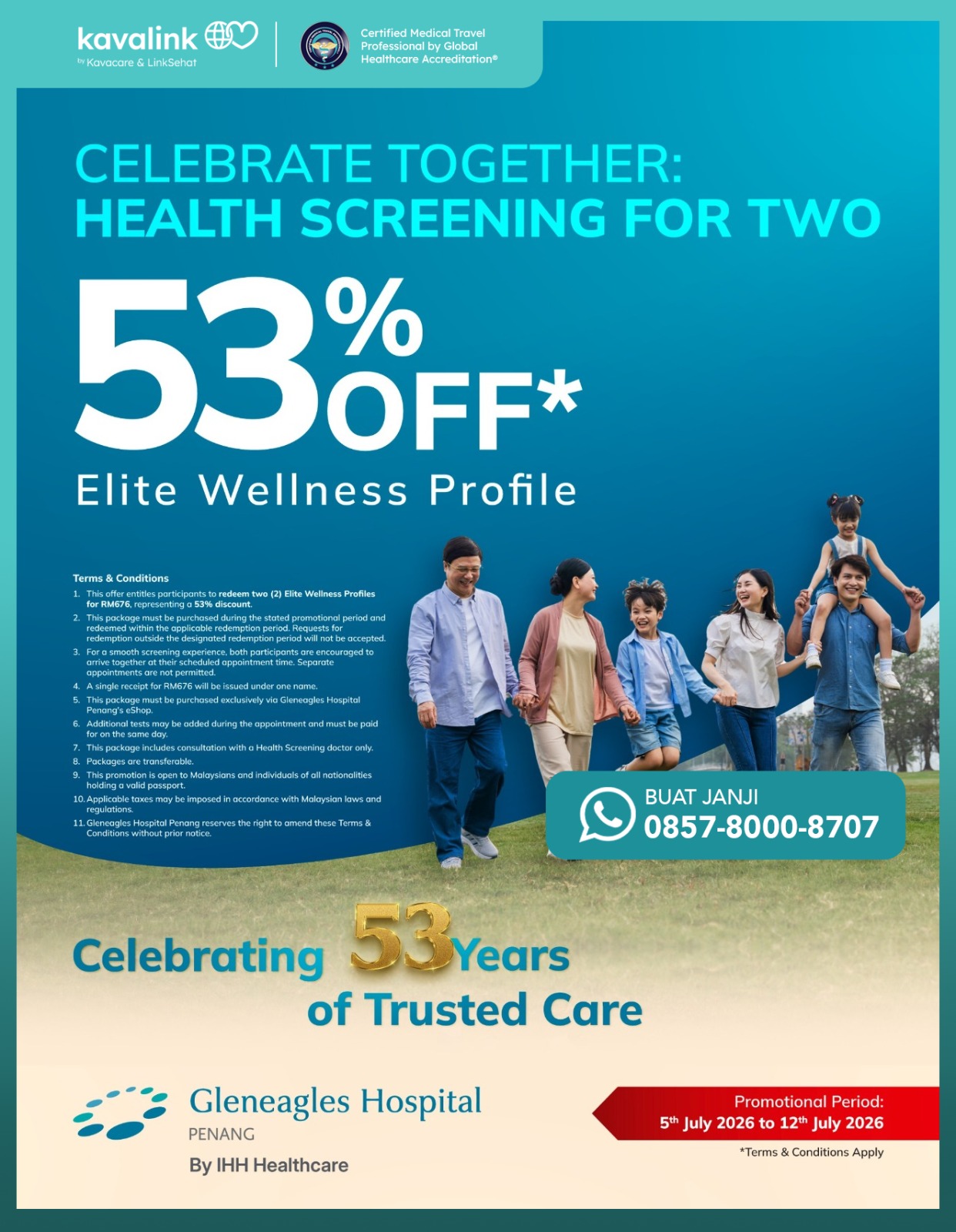 Promo Health Screening Gleneagles Hospital Penang: Diskon 53% untuk 2 Peserta 8 Promo Gleneagles Hospital Penang