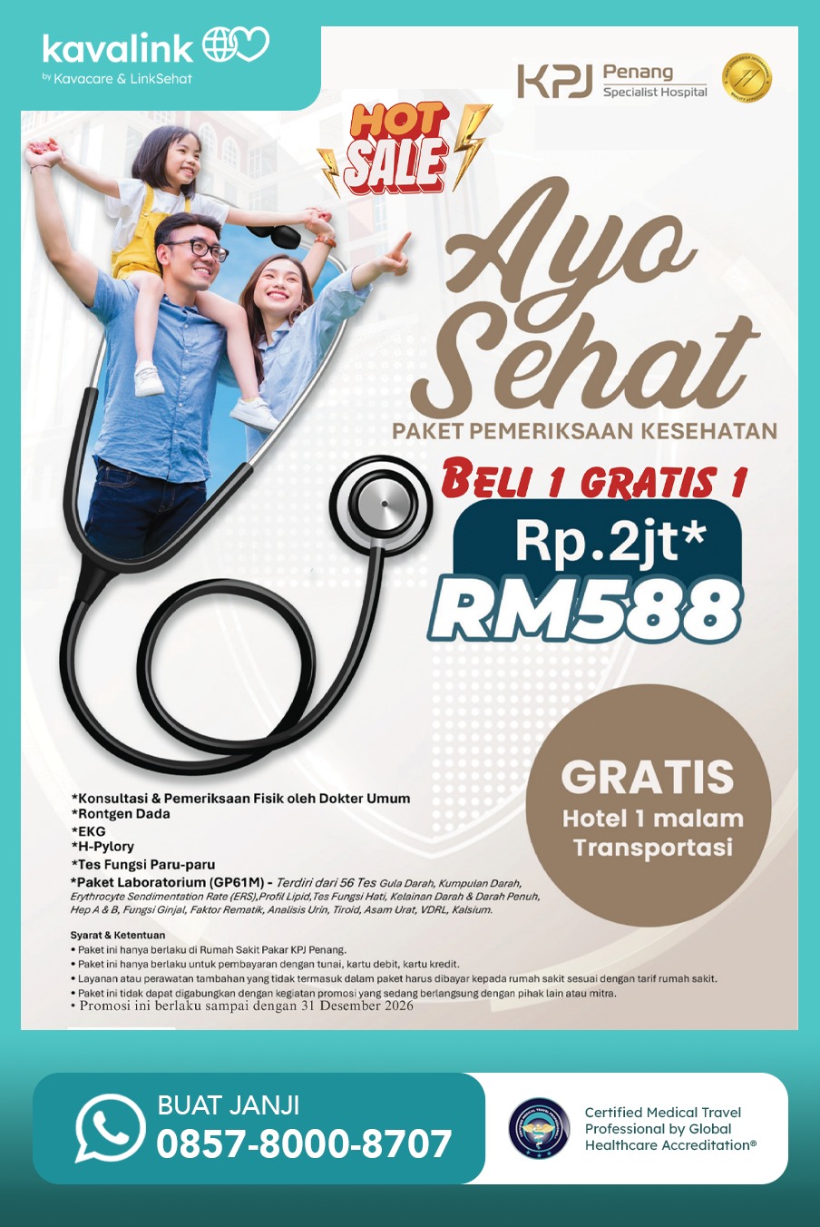 Promo Paket Health Screening Buy 1 Get 1 di KPJ Penang Specialist Hospital 8 Promo KPJ Penang Specialist Hospital Buy 1 Get 1