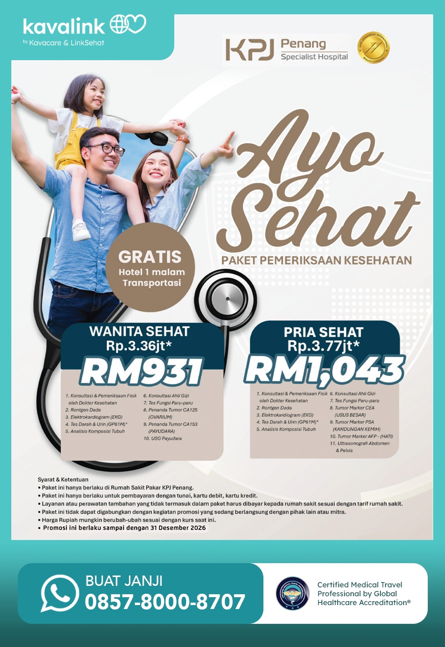 Promo Paket Medical Check Up Wanita dan Pria di KPJ Penang Specialist Hospital 8 Promo KPJ Penang Specialist Hospital MCU Pria dan Wanita