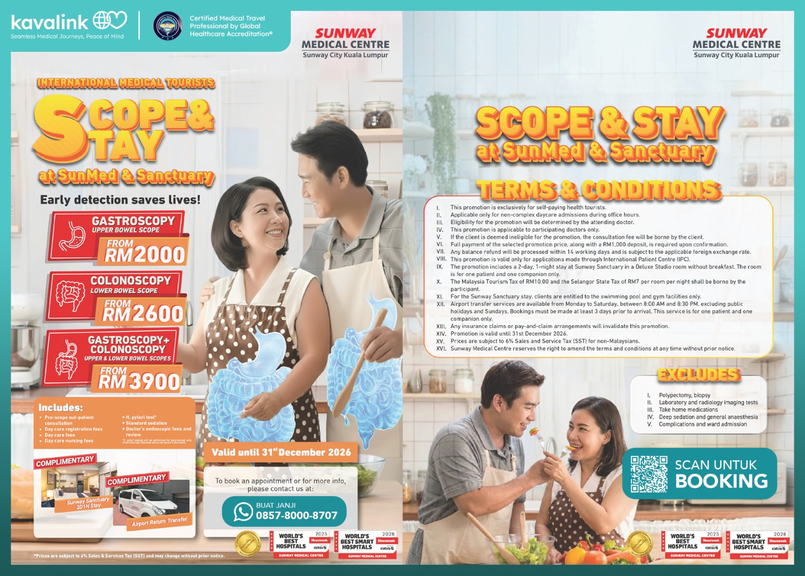 Health Screening di Sunway Medical Centre Kuala Lumpur 8 Scope and Stay Package Sunway Kuala Lumpur